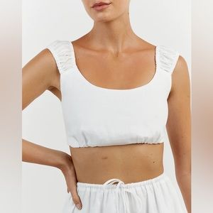 NWOT Dissh linen crop top